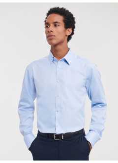 Men's Long Sleeve Tailored Herringbone Shirt