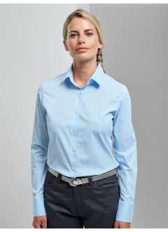 Ladies'’ Stretch FitCotton Poplin Long Sleev Shirtt